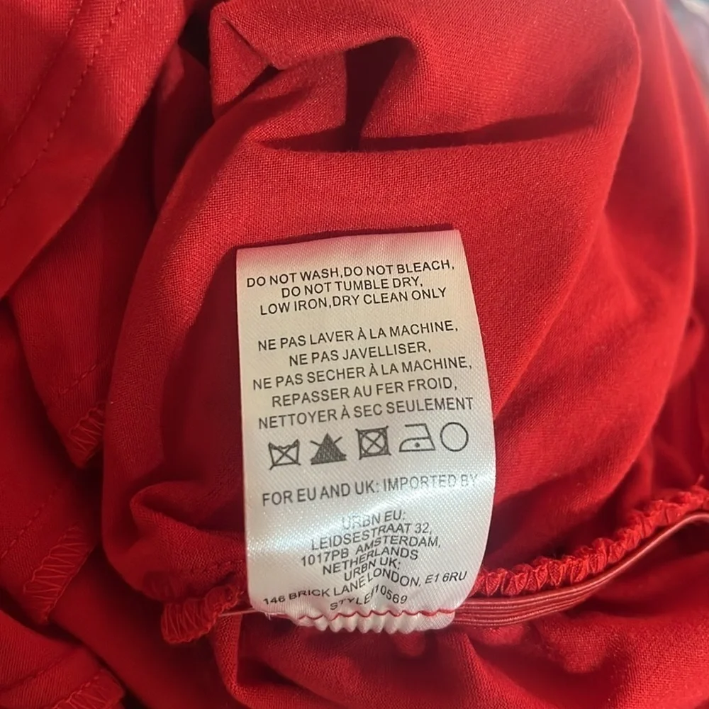 NWT Hutch by Anthropologie Red Ruched Open Back Mini Dress Size M‎ - Picture 9 of 9